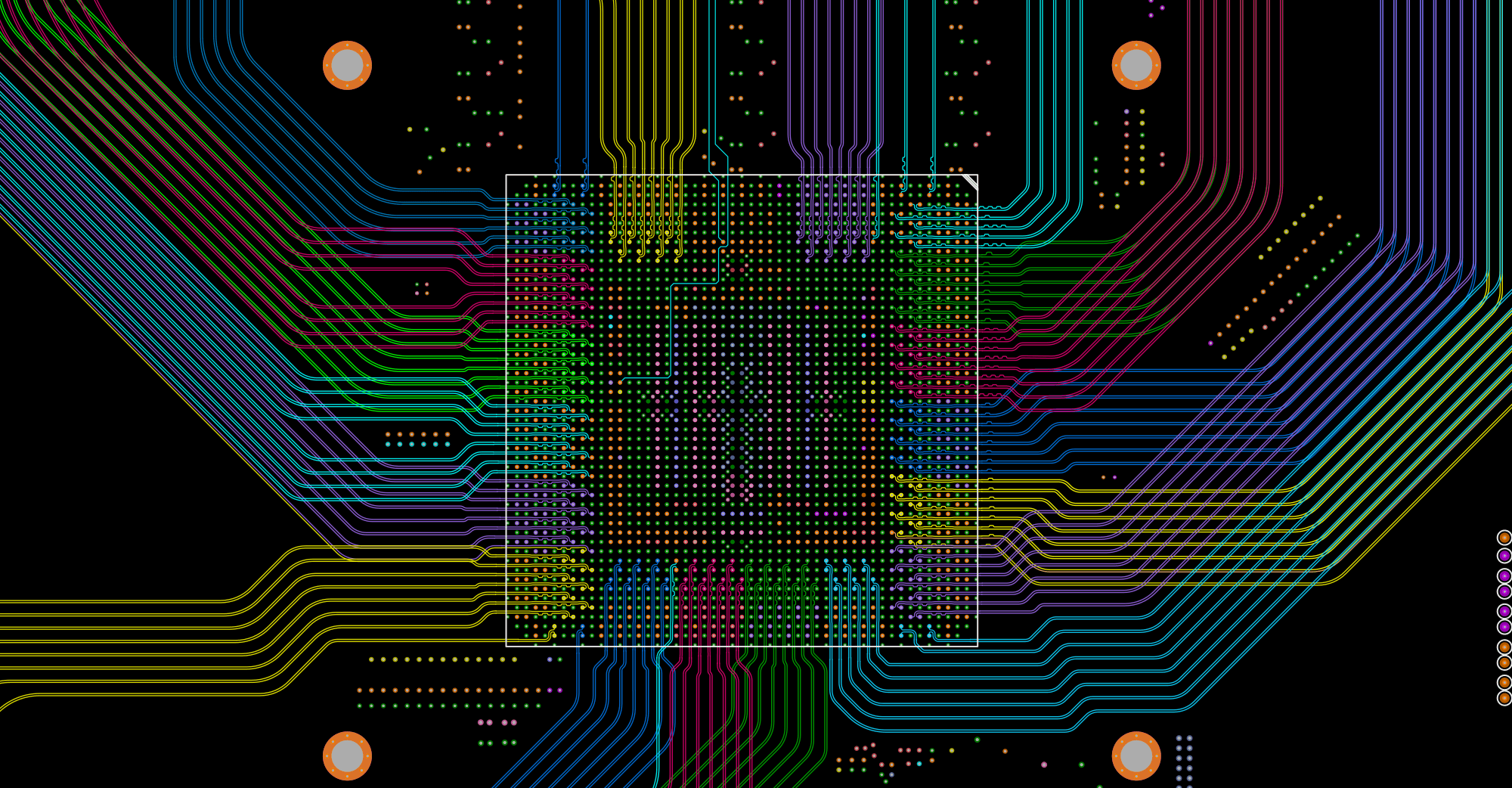 High-speed PCB layout with BGA fanout